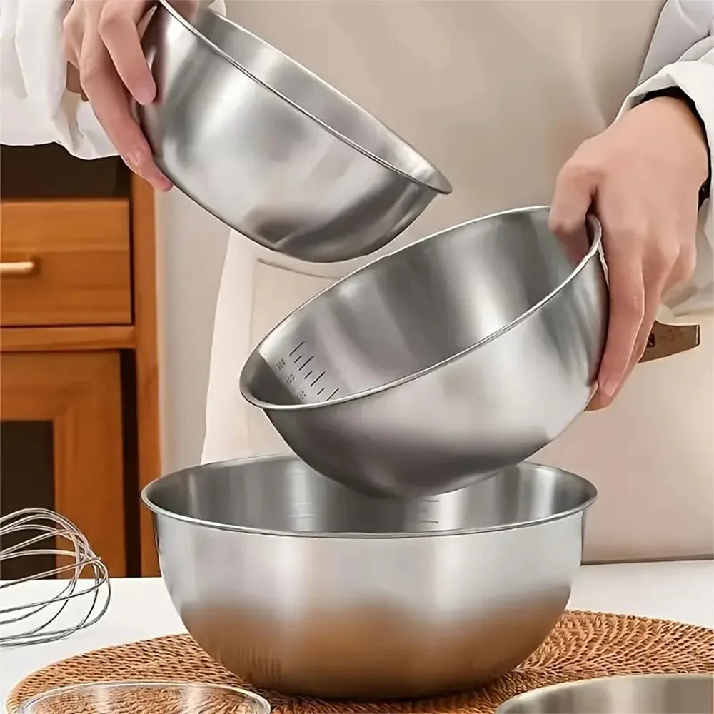 2026 Stainless Steel Mixing Bo - Kitchen Gadgets Organizer 评论和价格