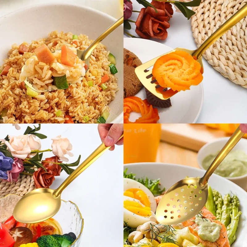 Gold Cooking Utensils,Titanium - Kitchen Gadgets Gold 评论和价格