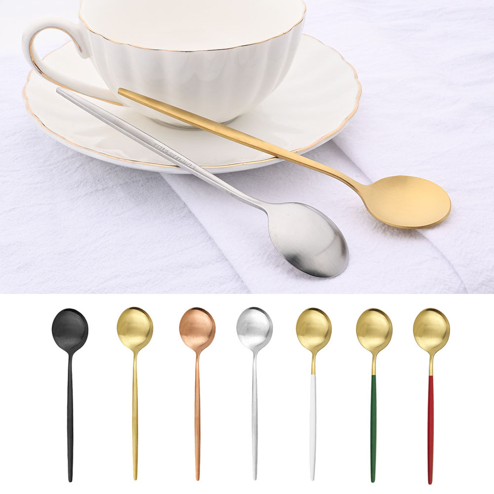 6Pcs Small Matte Spoon Tea Cof - Kitchen Gadgets Gold 评论和价格